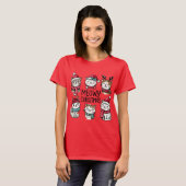 Meowy kerstkatten t-shirt (Voorkant volledig)