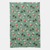 Meowy kerstkatten theedoek (Verticaal)