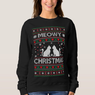 Meowy Kerstlelijke kersttrui met katten Trui