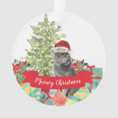 Meowy Kerstmis British Shorthair Cat Ornament (voorkant)