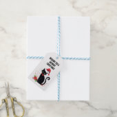 Meowy Kerstmis! Cadeaulabel (Met Touw)