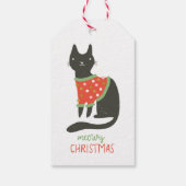 Meowy Kerstmis Cadeaulabel (Achterkant)