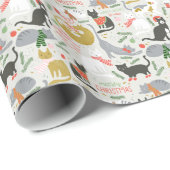 Meowy Kerstmis Cadeaupapier (Rol Hoek)