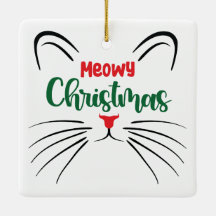 Meowy Kerstmis Custom Kitty Kat Foto Kerstmis