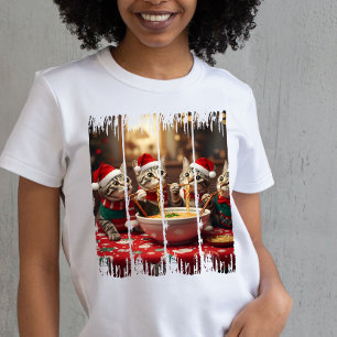 Meowy Kerstmis en Ramen Delights T-shirt