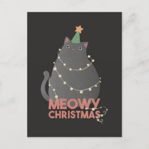 Meowy Kerstmis Feestdagenkaart