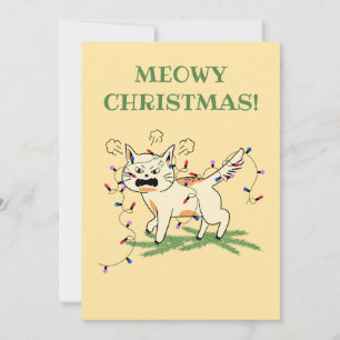 Meowy Kerstmis! Feestdagenkaart