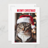 Meowy Kerstmis! Feestdagenkaart (Voorkant / Achterkant)