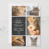 Meowy Kerstmis - Kat Foto Collage Aankondiging (Voorkant)