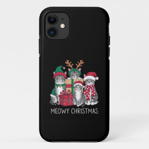 Meowy Kerstmis Kat Xmas Grappige Katten Liefhebber iPhone 11 Hoesje