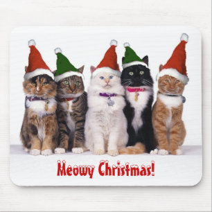 "Meowy Kerstmis!" Katten in Petten Muismat