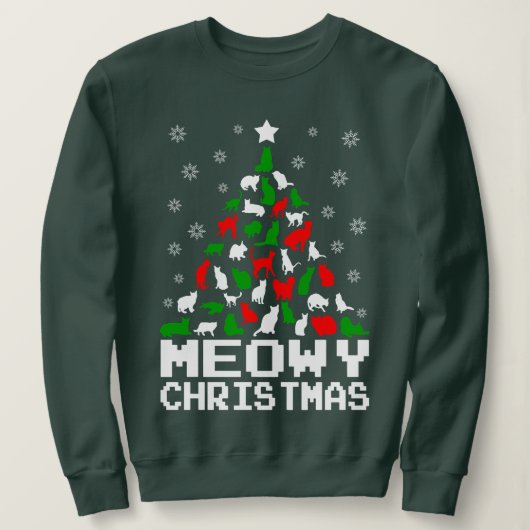 Meowy Kerstmis - kerstcadeauideeën 2022 Trui (Design voorkant)
