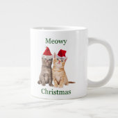 Meowy Kerstmis Kitten Jumbo Mok (Rechts)