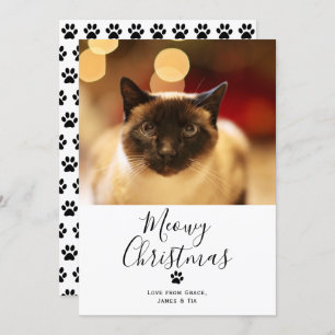Meowy Kerstmis met kerstmis Kaart