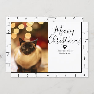 Meowy Kerstmis met kerstmis Kaart