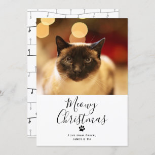 Meowy Kerstmis met kerstmis Kaart
