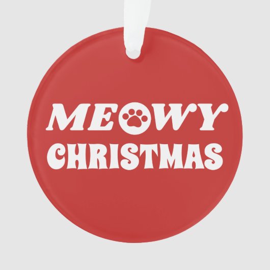 Meowy Kerstmis Ornament (voorkant)