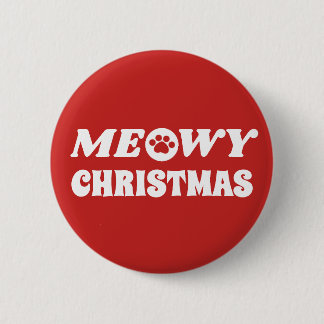 Meowy Kerstmis Ronde Button 5,7 Cm