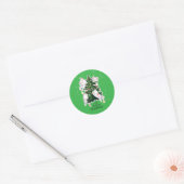 Meowy Kerstmis Ronde Sticker (Envelop)