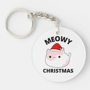 Meowy Kerstmis Sleutelhanger