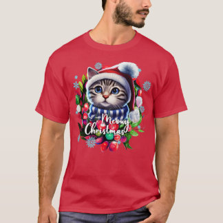 Meowy Kerstmis T-shirt