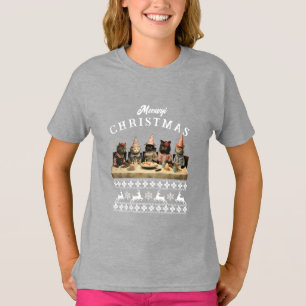 Meowy Kerstmis T-Shirt