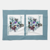 Meowy Kerstmis Theedoek (Horizontaal)