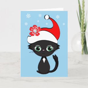 Meowy Kerstmis van de kat Feestdagen Kaart