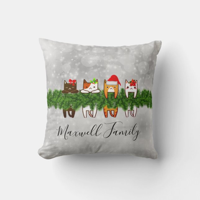 Meowy Kerstpillow Kussen (Voorkant)