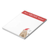 Meowy kerstsanta cat grappige kat notitieblok (Gedraaid)