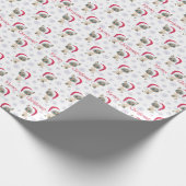 Meowy kerstsiamese kattenpapier cadeaupapier (Hoek)