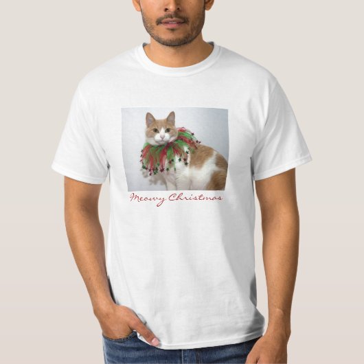 Meowy kerstt-shirt t-shirt (Voorkant)