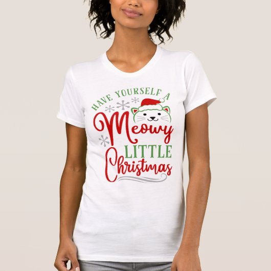 Meowy Little KerstT-Shirt T-shirt (Voorkant)