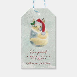 Meowy Little Noël heure de Noël étiquettes cadeaux