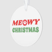 Meowy (Merry) Kerstmis Ornament (voorkant)