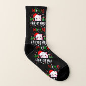 Meowy Noël Amoureux des chats joyeux Noël chaton (Gauche intérieur)