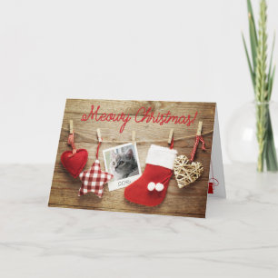 Meowy Noël ! Carte   Cute Kitten en photo