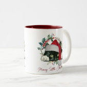meowy noël chat de vacances santa hat mug (Devant droit)