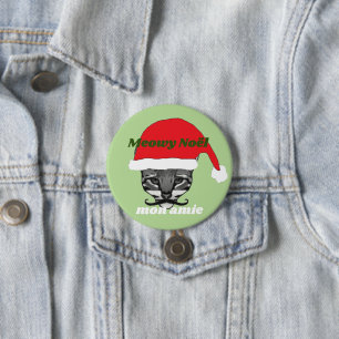Meowy Noël mon amie Ronde Button 7,6 Cm