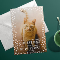 Meowy Noël Purrfect Carte de vacances de Nouvel An