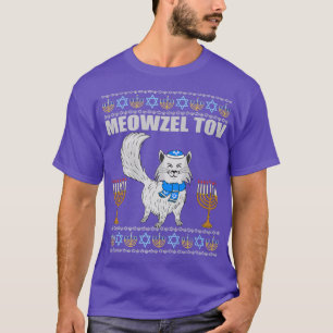 Meowzel taart van grappige joodse kattenhanukkah c t-shirt
