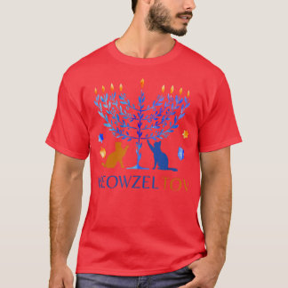 Meowzel Tov Chanukah Hanukkah Joodse katteneigenaa T-shirt
