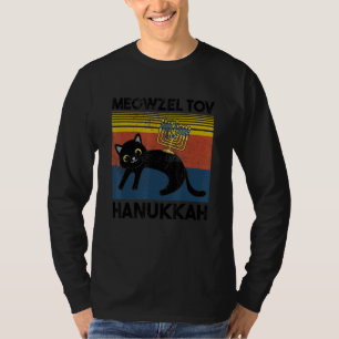 Meowzel Tov Chanukah Leuke Joodse Kat Eigenaar Lel T-shirt