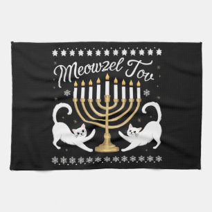Meowzel Tov Grappige Chanukah Hanukkah Lelijke Tru Theedoek