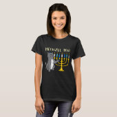 Meowzel Tov Jewish Cat Funny Hanukkah Chanukah Pjs T-shirt (Voorkant volledig)