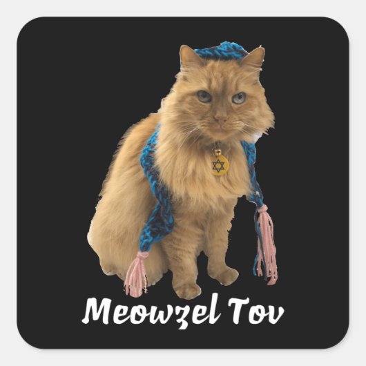 Meowzel Tov Mazel Tov autocollants de chat juif (Devant)