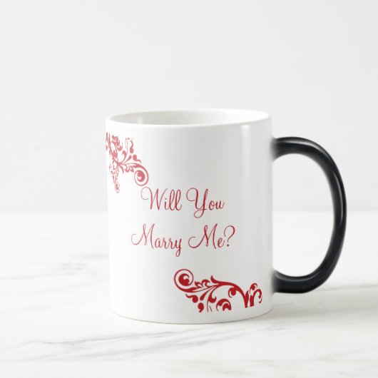 M'épouserez-vous ? Tasse cachée de Flourish de (Droite)