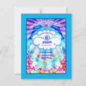 mer bleue ​ ​ monde dauphins carrals Invitation (Devant)