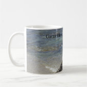 Mer ciel bleu et tasse de café de sable (Gauche)
