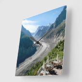 Mer DE Glace - Chamonix Frankrijk Vierkante Klok (Hoek)